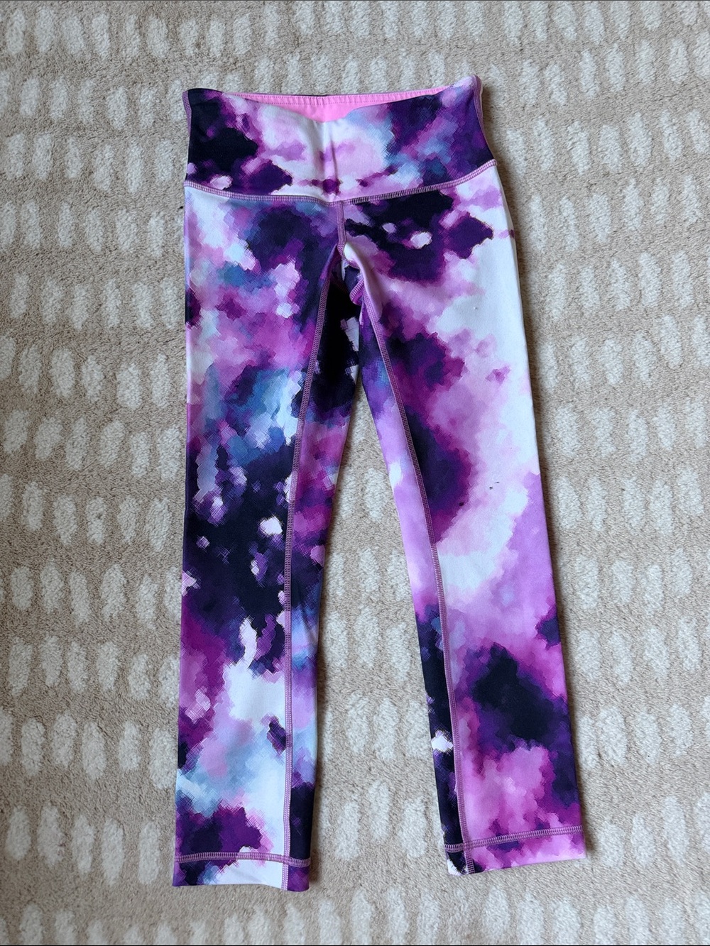 lululemon athletica Purple Tie-Dye Cropped Legging
